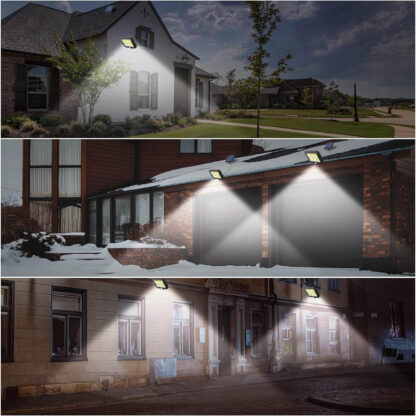 Lampa Solarna LED Ogrodowa Zewnętrzna z Czujnikiem Ruchu Zmierzchu Kinkiet - obrazek 7