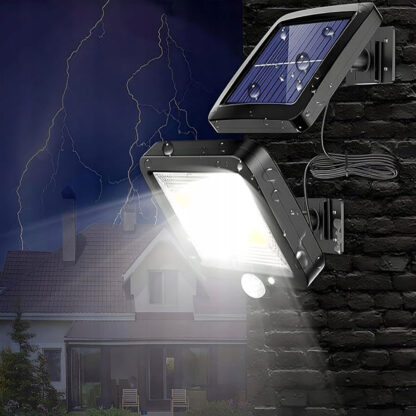 Lampa Solarna LED Ogrodowa Zewnętrzna z Czujnikiem Ruchu Zmierzchu Kinkiet - obrazek 6