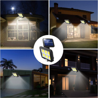 Lampa Solarna LED Ogrodowa Zewnętrzna z Czujnikiem Ruchu Zmierzchu Kinkiet - obrazek 4