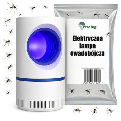 Elektryczna Lampa Owadobójcza UV Pułapka Łapka na Owady Komary Muchy Ćmy
