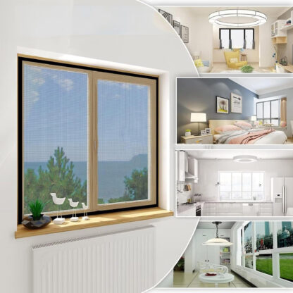4 szt Moskitiera Siatka na Okno Okienna Komary Owady Przeciw Owadom 130x150 - obrazek 8