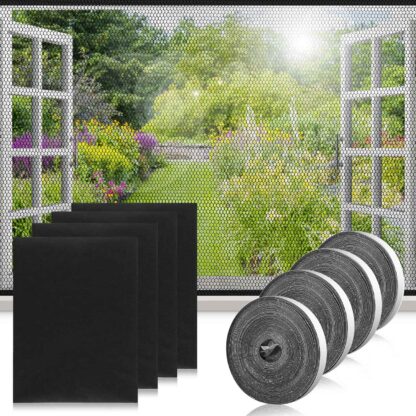 4 szt Moskitiera Siatka na Okno Okienna Komary Owady Przeciw Owadom 130x150 - obrazek 5