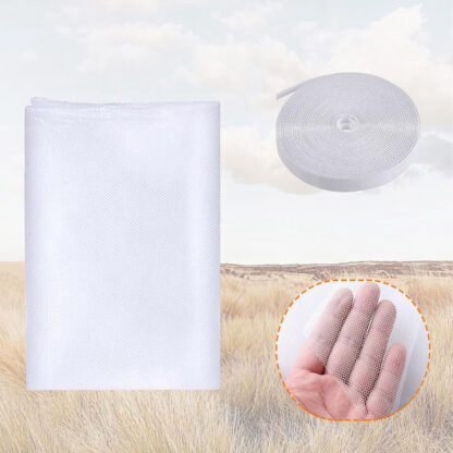 4 szt Moskitiera Siatka na Okno Okienna Przeciw Owadom Komary Owady 130x150 - obrazek 9